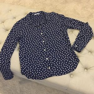 Three dots button front blouse
